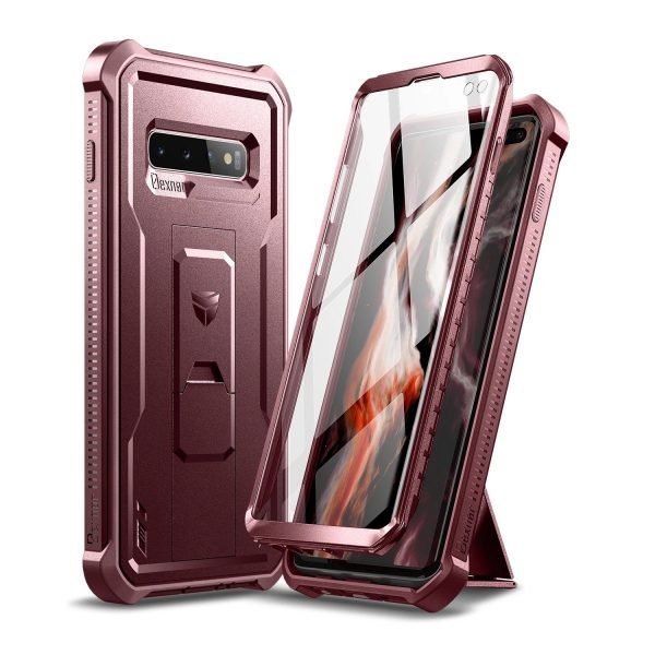 360 Full Body Protector Case PC sheet + shell TPU For Samsung Galaxy S10 Plus bracket Case with Built in Screen Protector case - Image 11