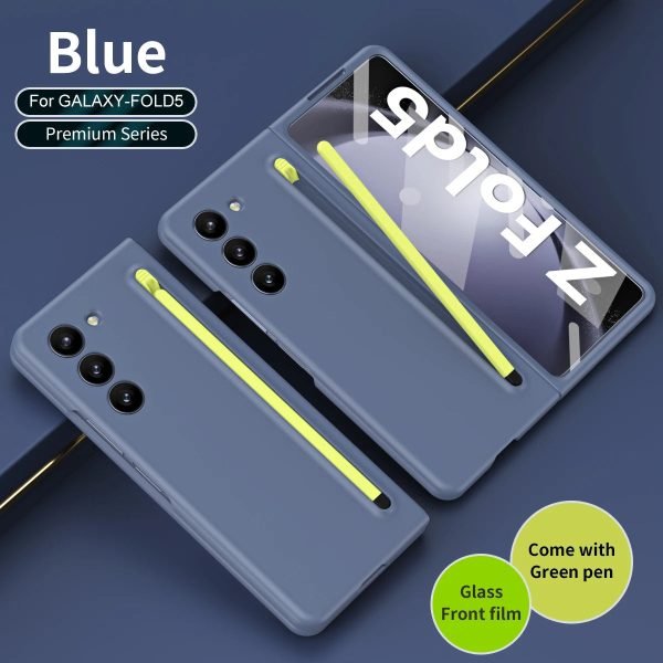 360 Full Protection Hinge Case For Samsung Galaxy Z Fold 2 3 4 5 Tempered Glass Original Liquid Matte PC Phone Cover Coque - Image 15