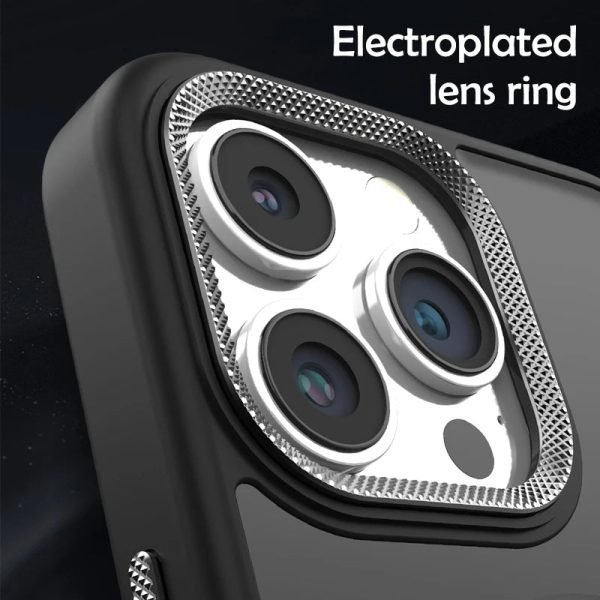 360°rotating Magsafe Stand Heat Dissipation Phone Case For iPhone 11 12 13 14 15 Pro Max Magnetic Bracket Soft Frame Matte Cover - Image 3