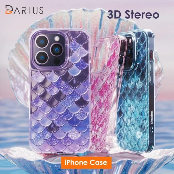 3D Stereo Shells Texture Fashion Luxury Phone Case For Iphone 14Pro Max 14Pro Glitter Powder Shockproof Cover For IPHON 14promax