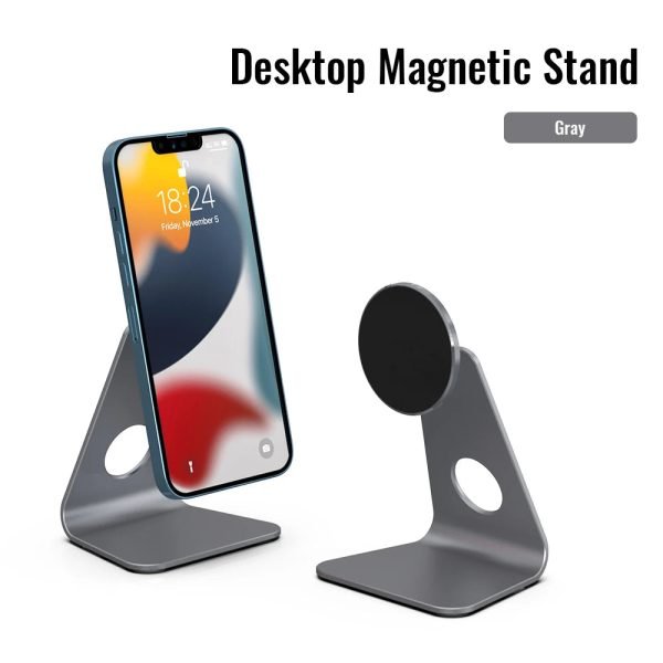 Aluminum Desktop Magnetic Mobile Phone Holder For Iphone 15 14 13 12 Pro Max 15Plus Metal Bracket Desk Stand Angle Adjustment - Image 8
