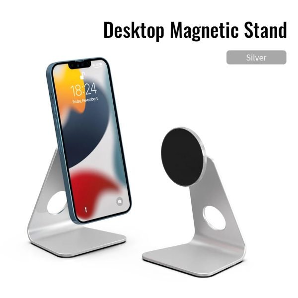 Aluminum Desktop Magnetic Mobile Phone Holder For Iphone 15 14 13 12 Pro Max 15Plus Metal Bracket Desk Stand Angle Adjustment - Image 7