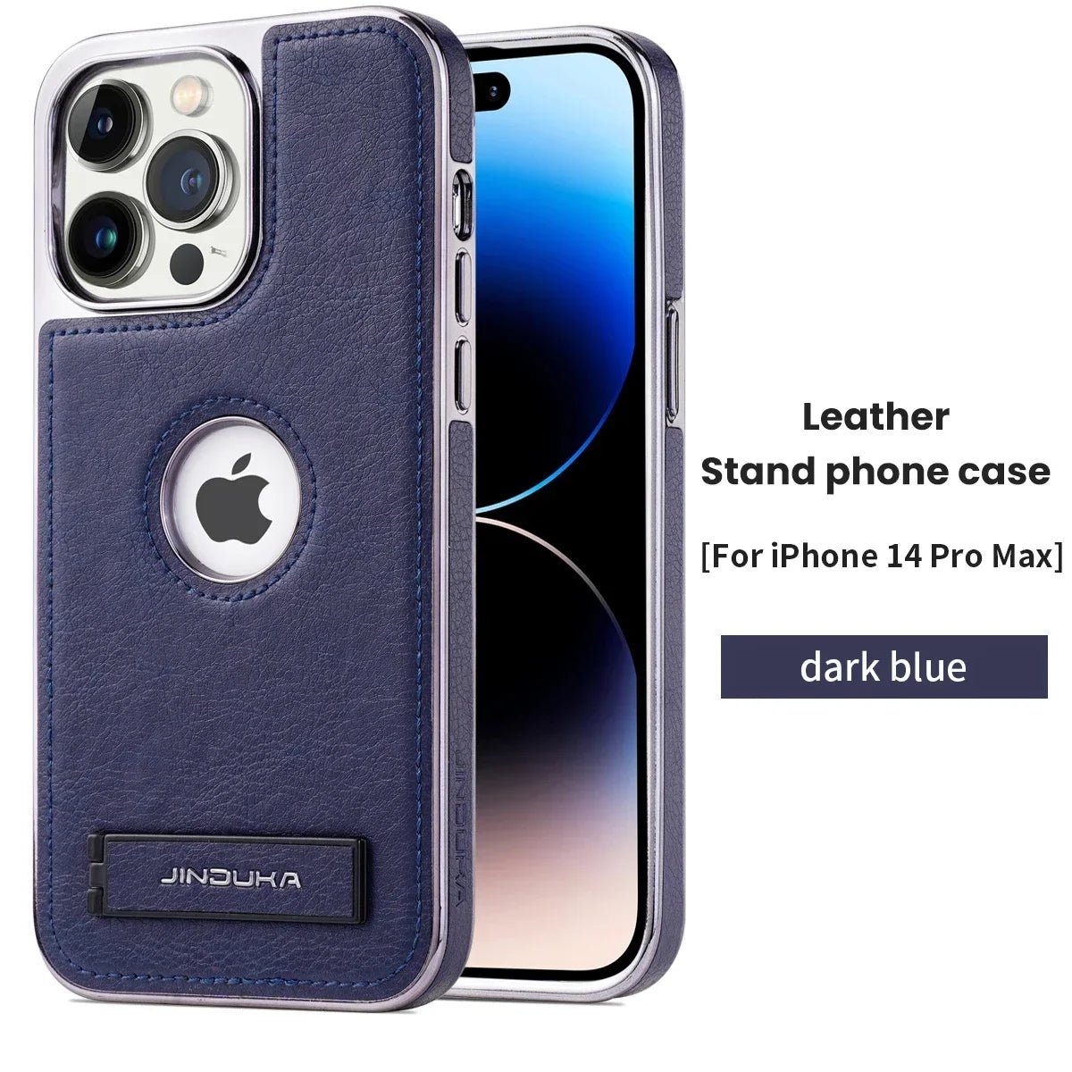 Business Fold Leather Stand Electroplating Phone Case For iPhone 14 11 12 13 15 Pro Max Plus Hidden Holder Shockproof Soft Cover - Image 9