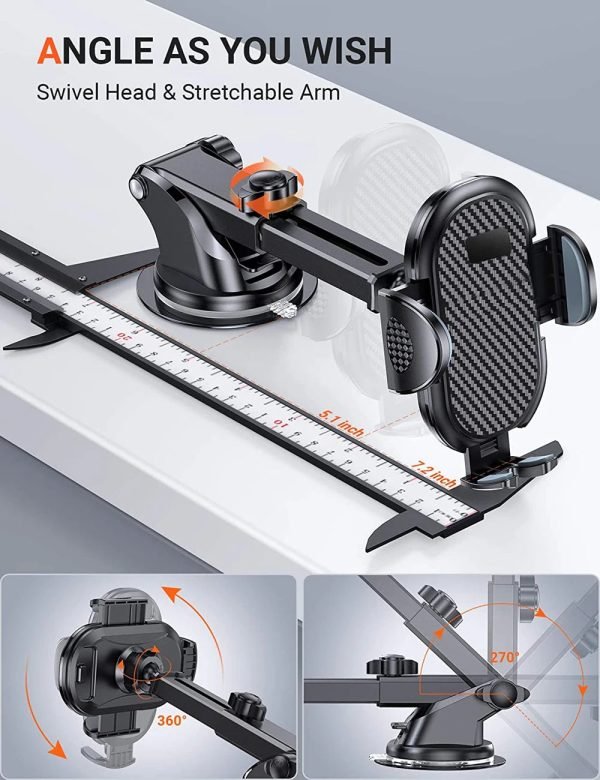 Car Phone Holder Sucker Car Phone Mount Stand GPS Telefon Mobile Cell Support For Xiaomi Huawei iPhone 12 11 Pro Max X 7 8 Plus - Image 5