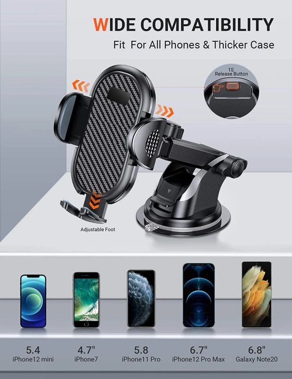 Car Phone Holder Sucker Car Phone Mount Stand GPS Telefon Mobile Cell Support For Xiaomi Huawei iPhone 12 11 Pro Max X 7 8 Plus - Image 6