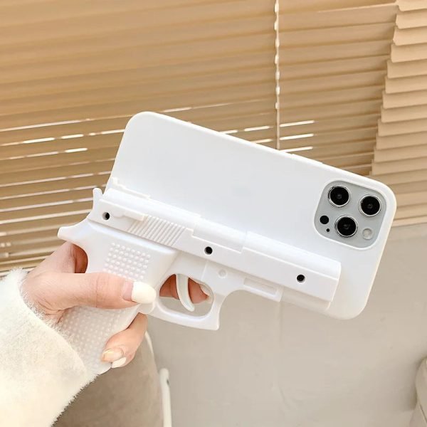 Creative Toy Pistol Mobile Phone Case Suitable for iPhone 12 Decompression and Funny Trigger Can Pull iPhone11 Protective Case - Image 3