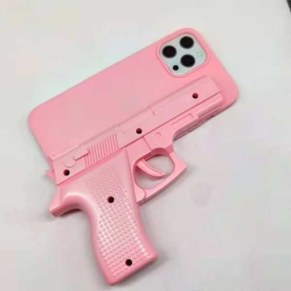 Creative Toy Pistol Mobile Phone Case Suitable for iPhone 12 Decompression and Funny Trigger Can Pull iPhone11 Protective Case - Image 4