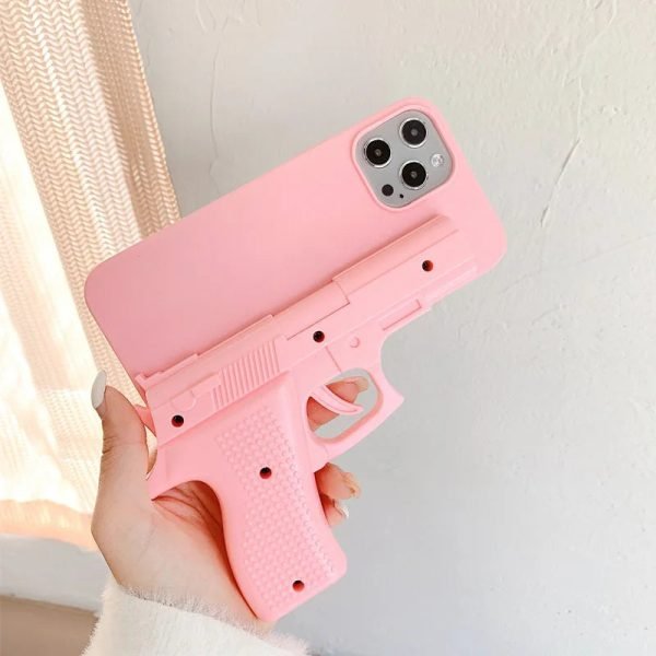 Creative Toy Pistol Mobile Phone Case Suitable for iPhone 12 Decompression and Funny Trigger Can Pull iPhone11 Protective Case - Image 2