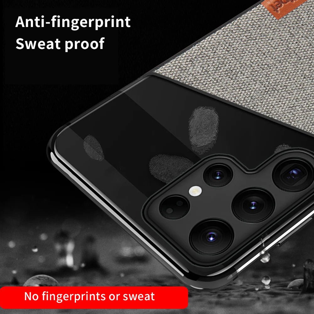 Fabric Canvas Phone Case for Samsung Galaxy S23 S22 Ultra S21 Plus S20 FE A54 5G 360 Full Protective Back Cover - Image 5