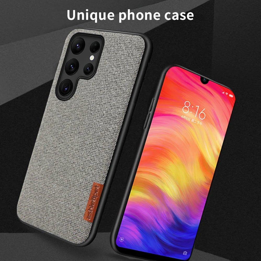 Fabric Canvas Phone Case for Samsung Galaxy S23 S22 Ultra S21 Plus S20 FE A54 5G 360 Full Protective Back Cover - Image 2