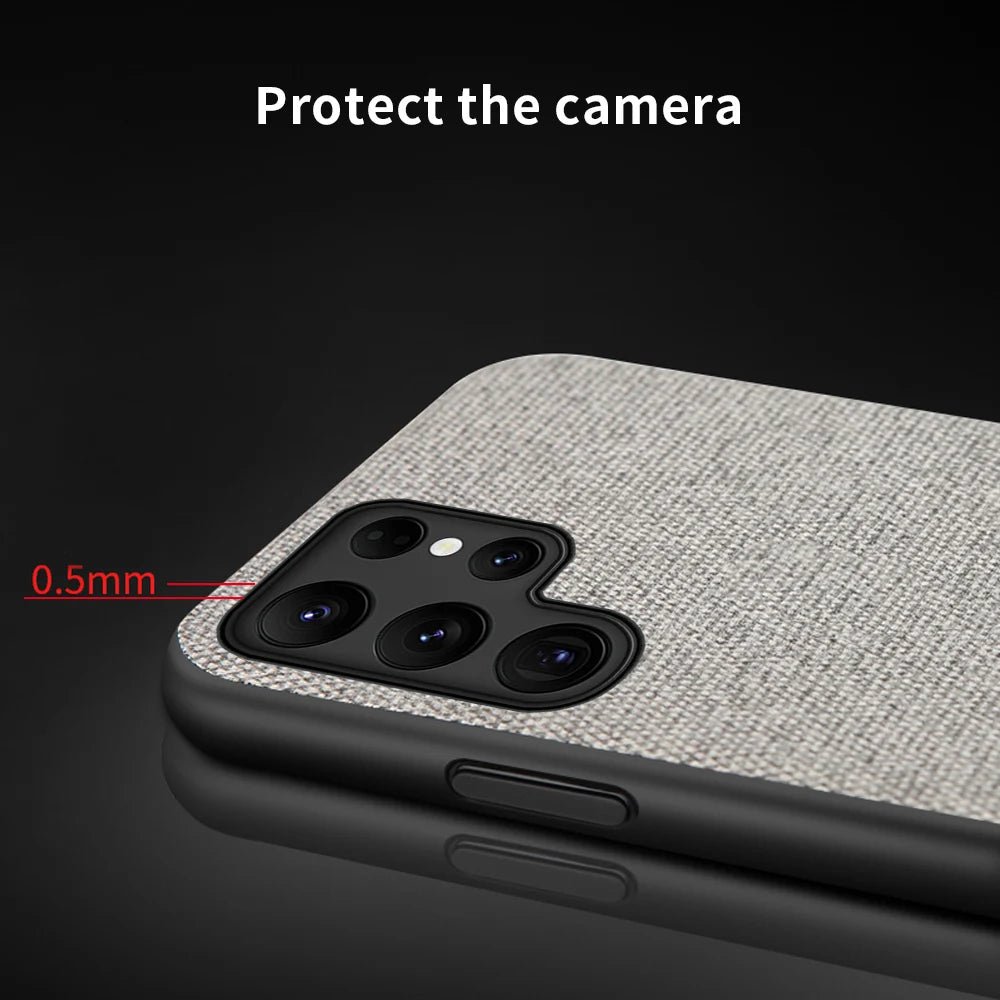 Fabric Canvas Phone Case for Samsung Galaxy S23 S22 Ultra S21 Plus S20 FE A54 5G 360 Full Protective Back Cover - Image 4