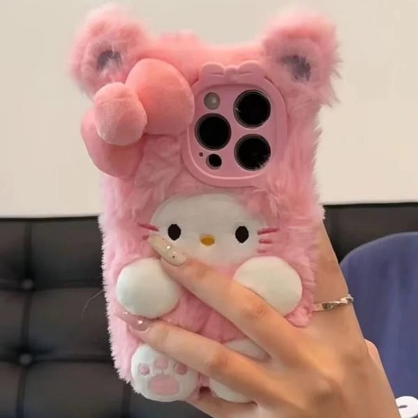 Fall Winter Plush Cute Plush Stereo Phone Case For iPhone 15 14 13 12 Pro Max 11 Case - Image 4
