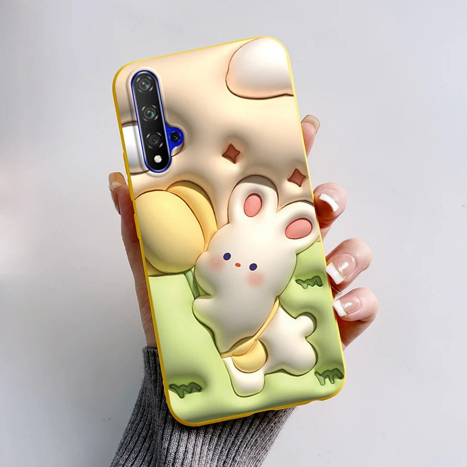 For Huawei Nova 5T Case Cute Rabbit Panda Cover Soft TPU Phone Case For Huawei Nova 5T 5 T Nova5T Honor 20 Honor20 Cover Bumper - Image 2