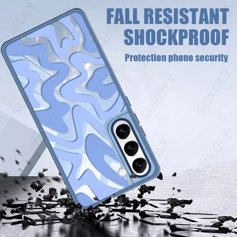 For Samsung Galaxy S22 Ultra S23 FE A52 A53 A54 5G Fashion Stripe Pattern Phone Case Shockproof Bumper Clear Slim Silicone Cover - Image 6