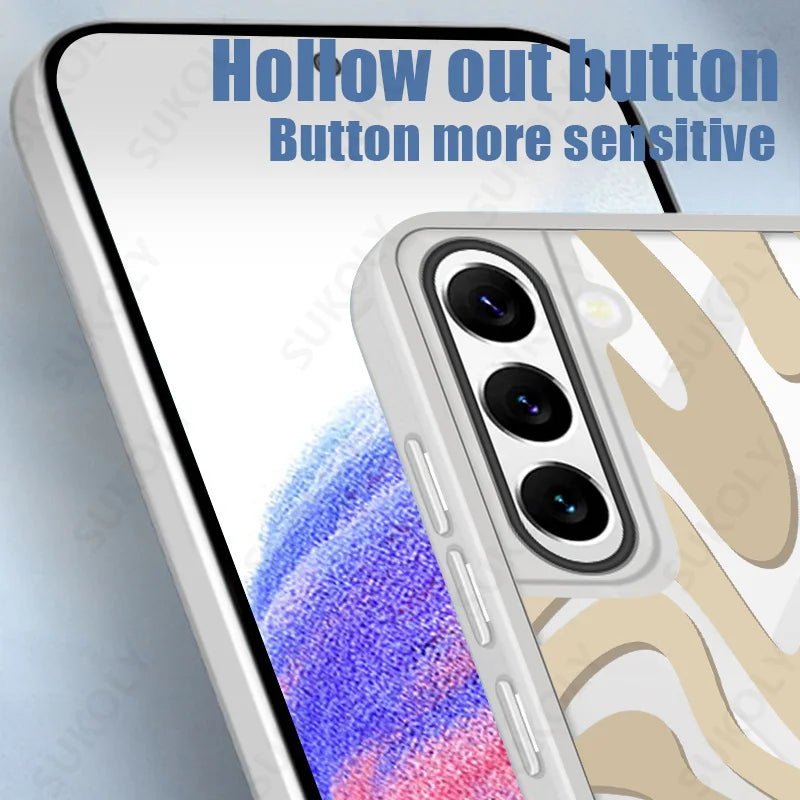 For Samsung Galaxy S22 Ultra S23 FE A52 A53 A54 5G Fashion Stripe Pattern Phone Case Shockproof Bumper Clear Slim Silicone Cover - Image 2