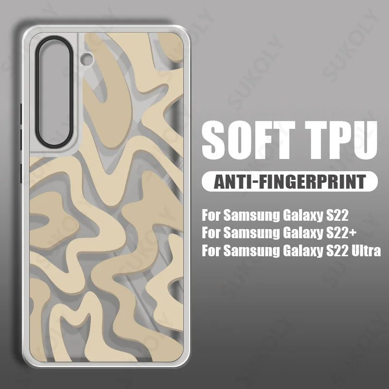 For Samsung Galaxy S22 Ultra S23 FE A52 A53 A54 5G Fashion Stripe Pattern Phone Case Shockproof Bumper Clear Slim Silicone Cover - Image 11