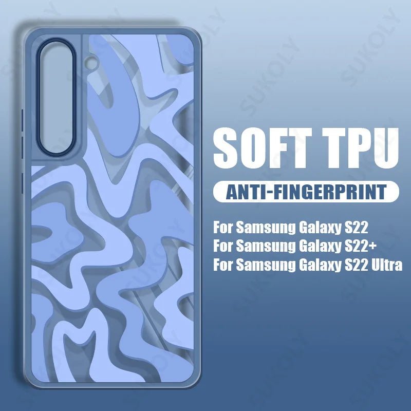 For Samsung Galaxy S22 Ultra S23 FE A52 A53 A54 5G Fashion Stripe Pattern Phone Case Shockproof Bumper Clear Slim Silicone Cover - Image 8