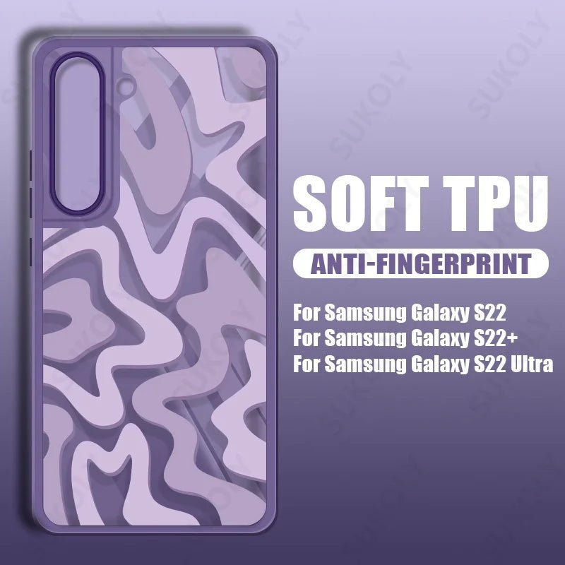 For Samsung Galaxy S22 Ultra S23 FE A52 A53 A54 5G Fashion Stripe Pattern Phone Case Shockproof Bumper Clear Slim Silicone Cover - Image 10