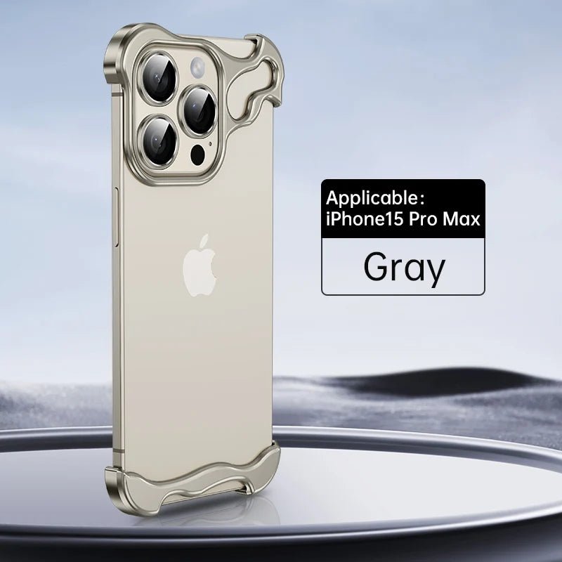 Luxury Alien Titanium Alloy Bumper Phone Case For iPhone 15 13 14 Pro Max 15Plus Metal Lens Film Protection Corner Pads Cover - Image 7