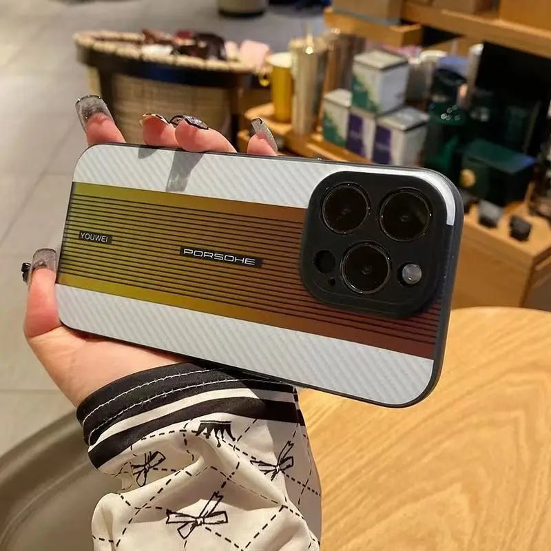 Luxury Carbon Fiber Texture Phone Cases For Iphone 14 13 12 Pro Max 14 Plus Supercar Style Gradient Color Shockproof TPU Cover - Image 4