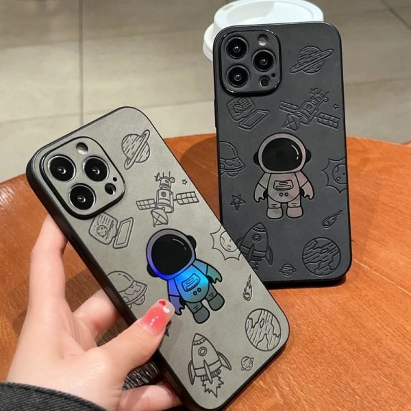 Luxury Cortex Astronaut Phone Case For iPhone 15 14 13 12 11 Pro Max 7 8 Plus X Xs XR Max Laser Bumper Cases Cover - Image 11