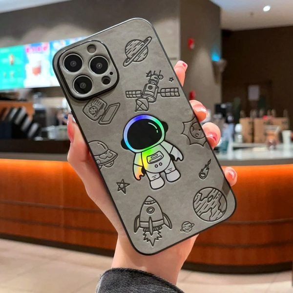 Luxury Cortex Astronaut Phone Case For iPhone 15 14 13 12 11 Pro Max 7 8 Plus X Xs XR Max Laser Bumper Cases Cover - Image 14