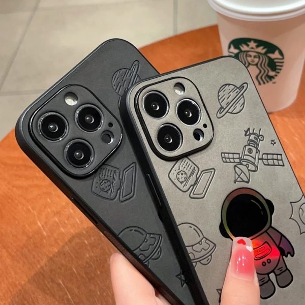 Luxury Cortex Astronaut Phone Case For iPhone 15 14 13 12 11 Pro Max 7 8 Plus X Xs XR Max Laser Bumper Cases Cover - Image 8