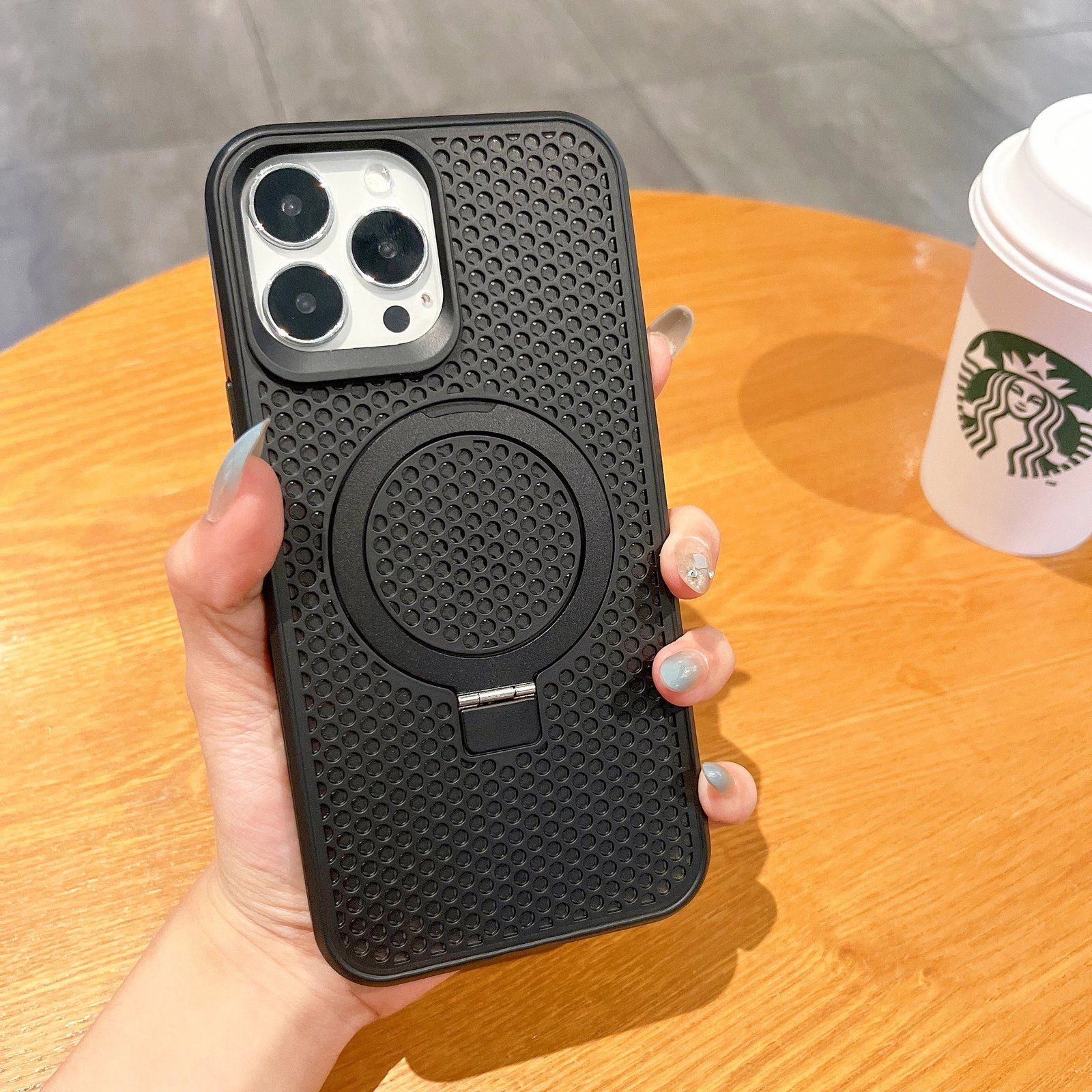 Luxury Heat Dissipation Magnetic Stand Phone Case For iPhone 15 12 13 14 Pro Max 15Plus Cooling Magsafe Bracket Shockproof Cover - Image 7