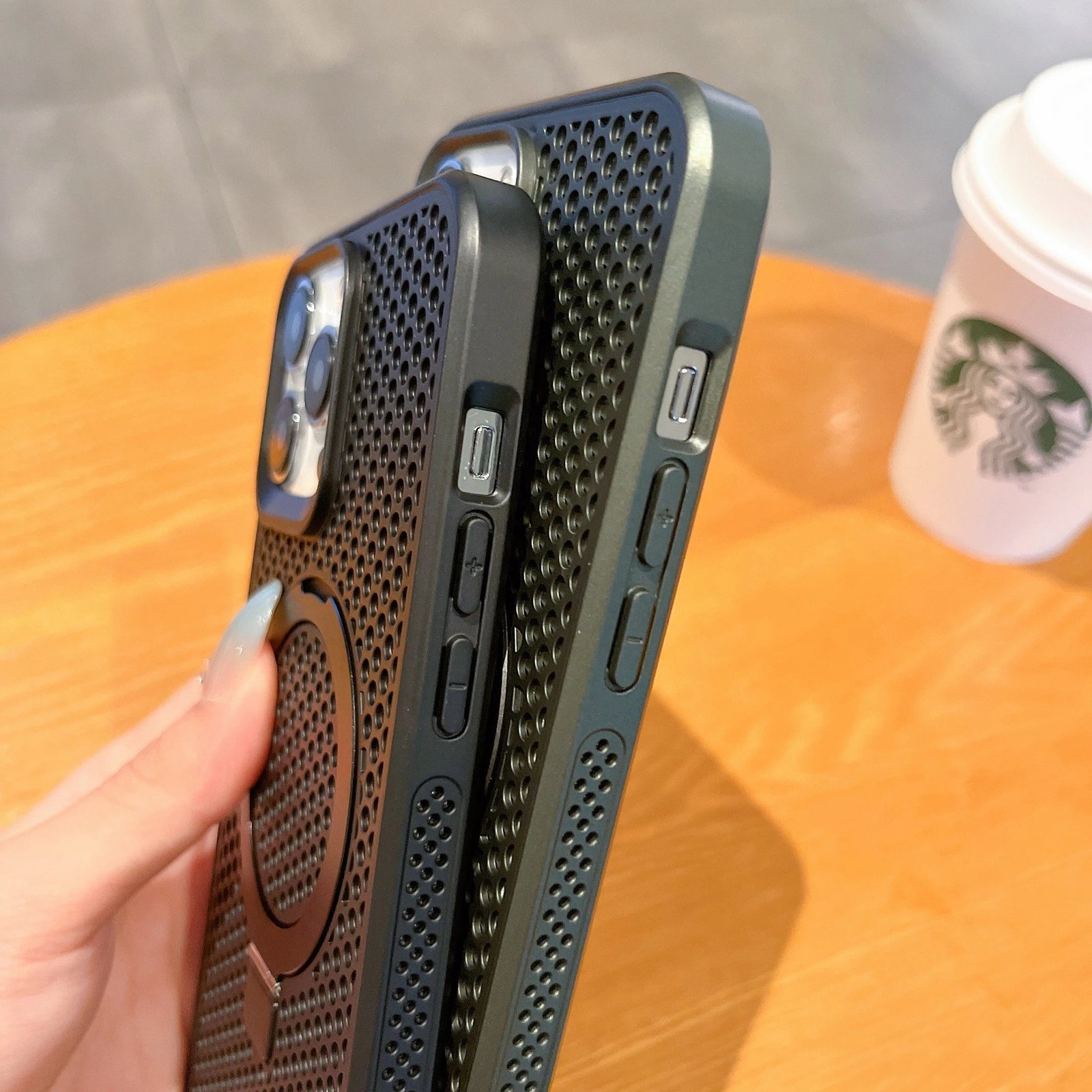 Luxury Heat Dissipation Magnetic Stand Phone Case For iPhone 15 12 13 14 Pro Max 15Plus Cooling Magsafe Bracket Shockproof Cover - Image 5