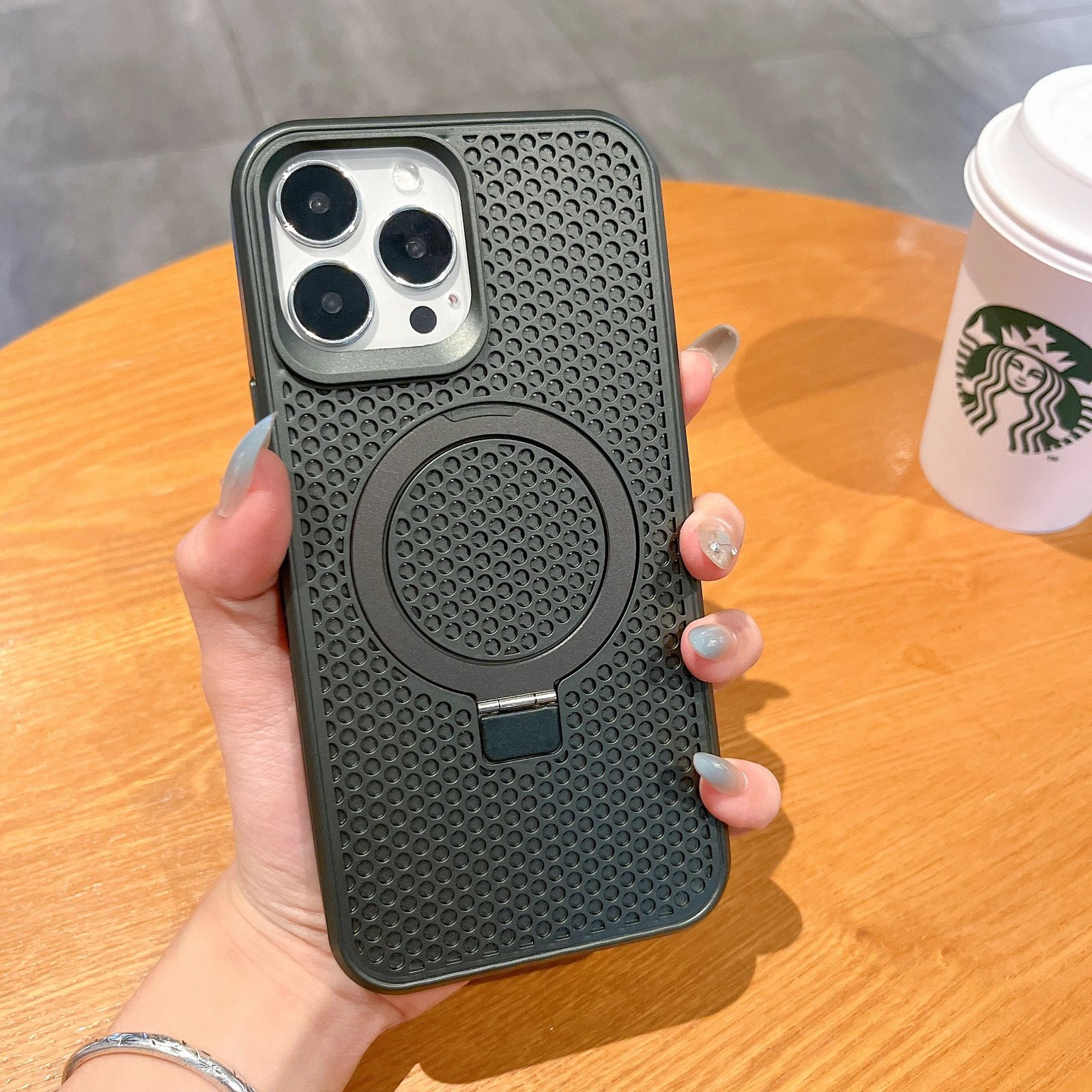 Luxury Heat Dissipation Magnetic Stand Phone Case For iPhone 15 12 13 14 Pro Max 15Plus Cooling Magsafe Bracket Shockproof Cover - Image 8