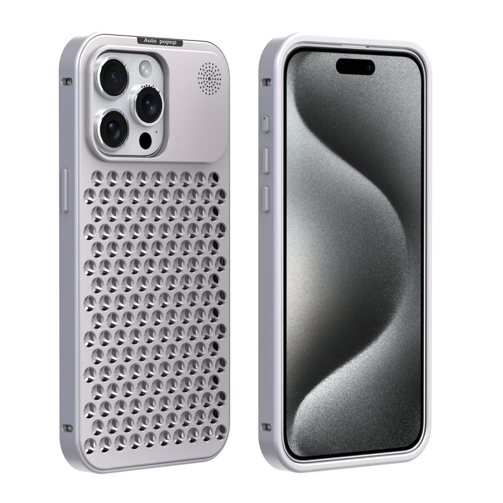Luxury Metal Heat Dissipation Hollow Phone Case For iPhone 15 14 13 12 Pro Max Plus Aromatherapy Aluminum Shell Shockproof Cover - Image 9