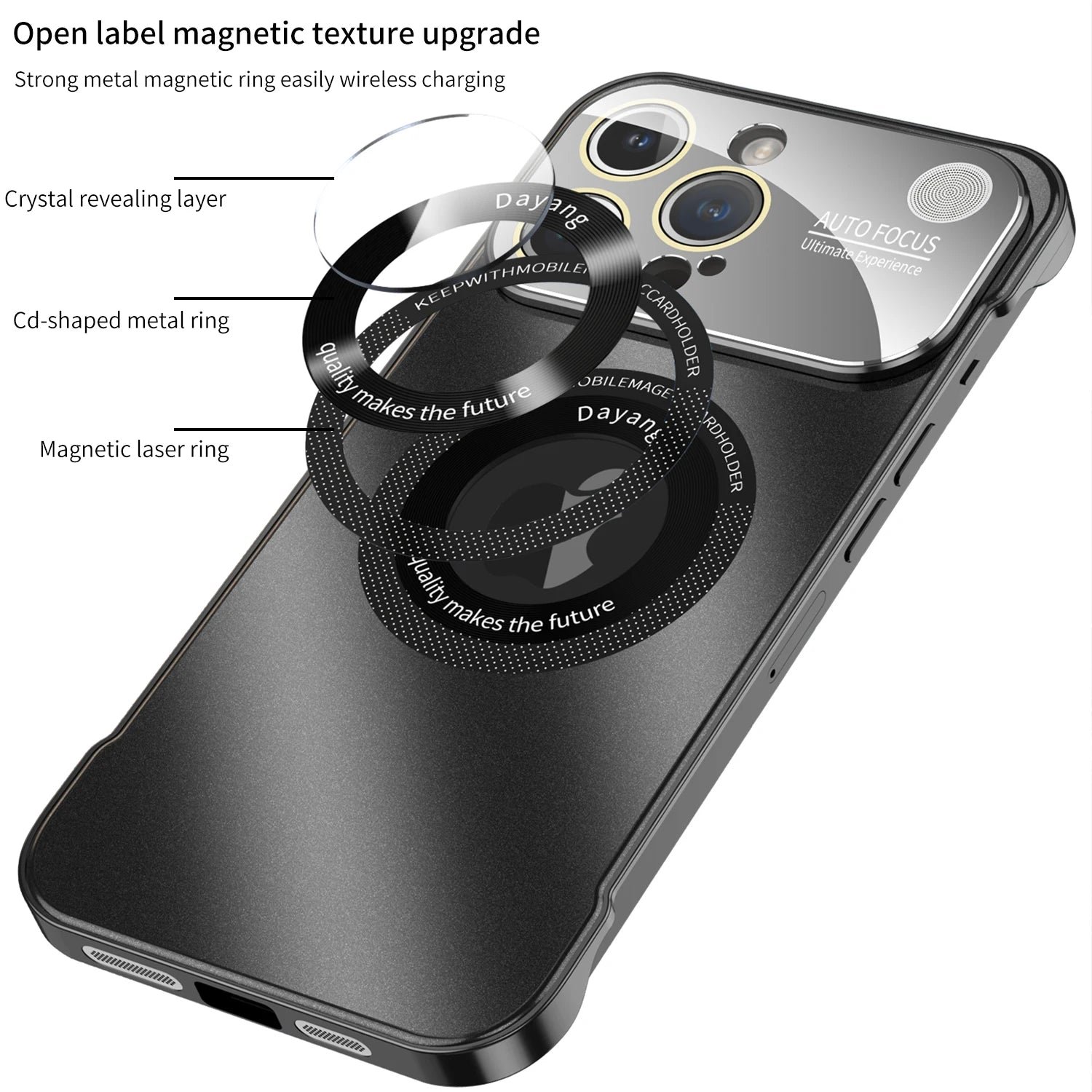 Luxury Metal Rimless Aromatherapy Phone Case For iPhone 15 14 13 Pro Max Plus Magsafe Magnetic Shell Metal Lens Protection Cover - Image 4