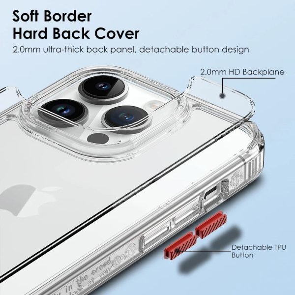 Luxury Transparent Shockproof Phone Case For Iphone 13 14 Pro Max Anti-fall Protection Hard PC HD Back Cover For IPHON 14Plus - Image 6