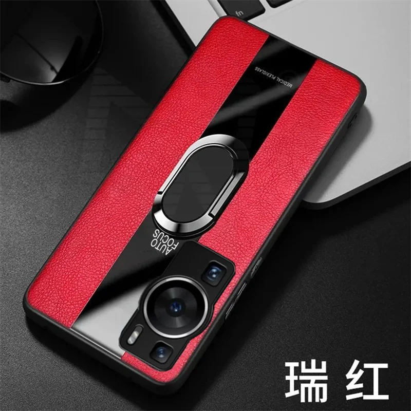 Magnetic Holder Case For Huawei P60 Pro Case Luxury PU Leather Cover For Huawei P60 P60Pro P 60 Art Ring Capa Shockproof Bumper - Image 10