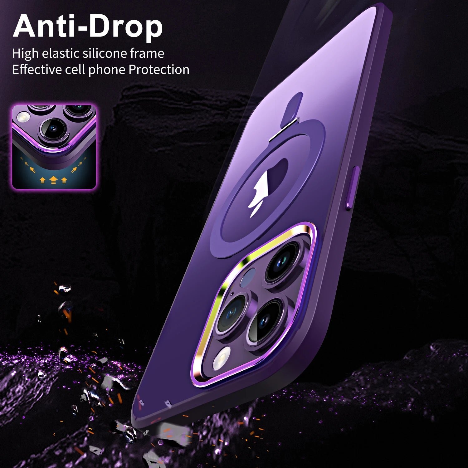 Magnetic Stand Holder For Magsafe Wireless Charger Phone Cases For Iphone 14 13 12 11 Pro Max 14Plus TPU Frame Transparent Cover - Image 4