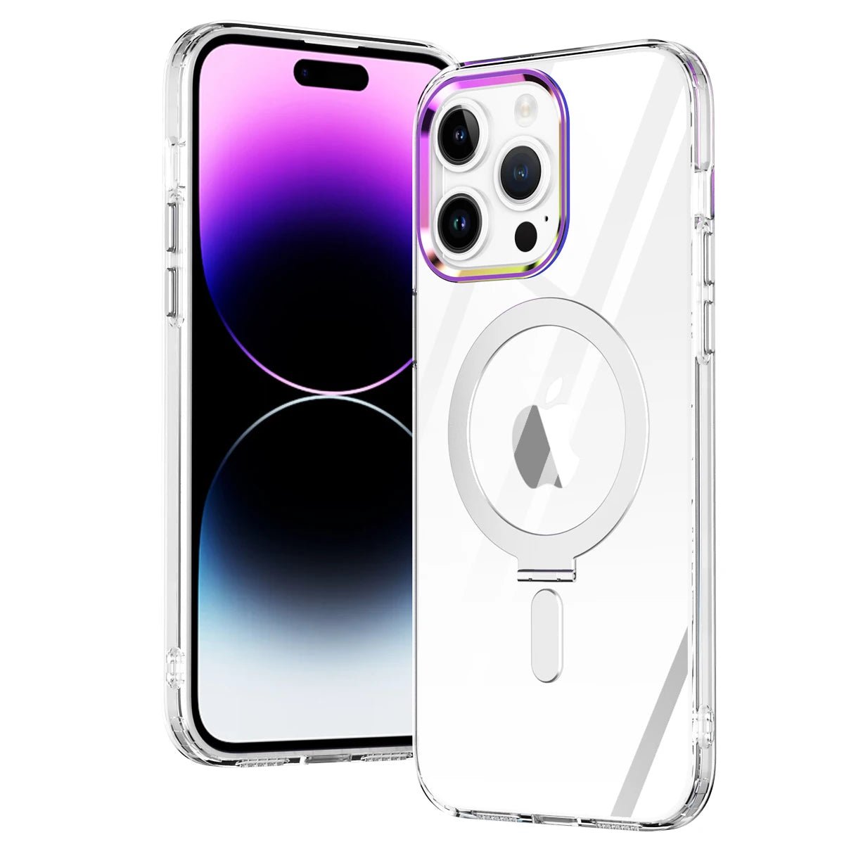 Magnetic Stand Holder For Magsafe Wireless Charger Phone Cases For Iphone 14 13 12 11 Pro Max 14Plus TPU Frame Transparent Cover - Image 9