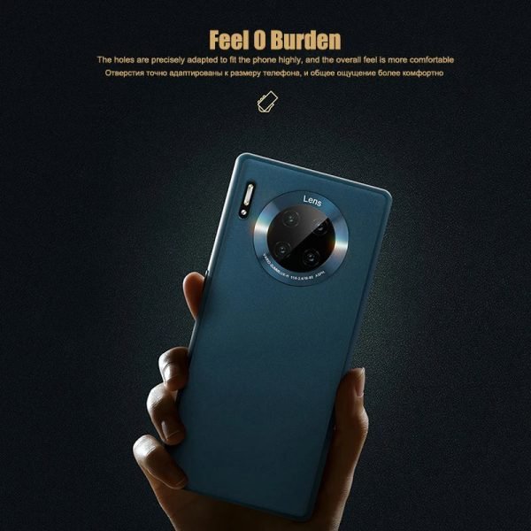 Original Leather For Huawei Mate 40 30 P30 P40 Pro Case Luxury Full Protective Business Shockproof Silicone Bumper Back Cover - Image 4