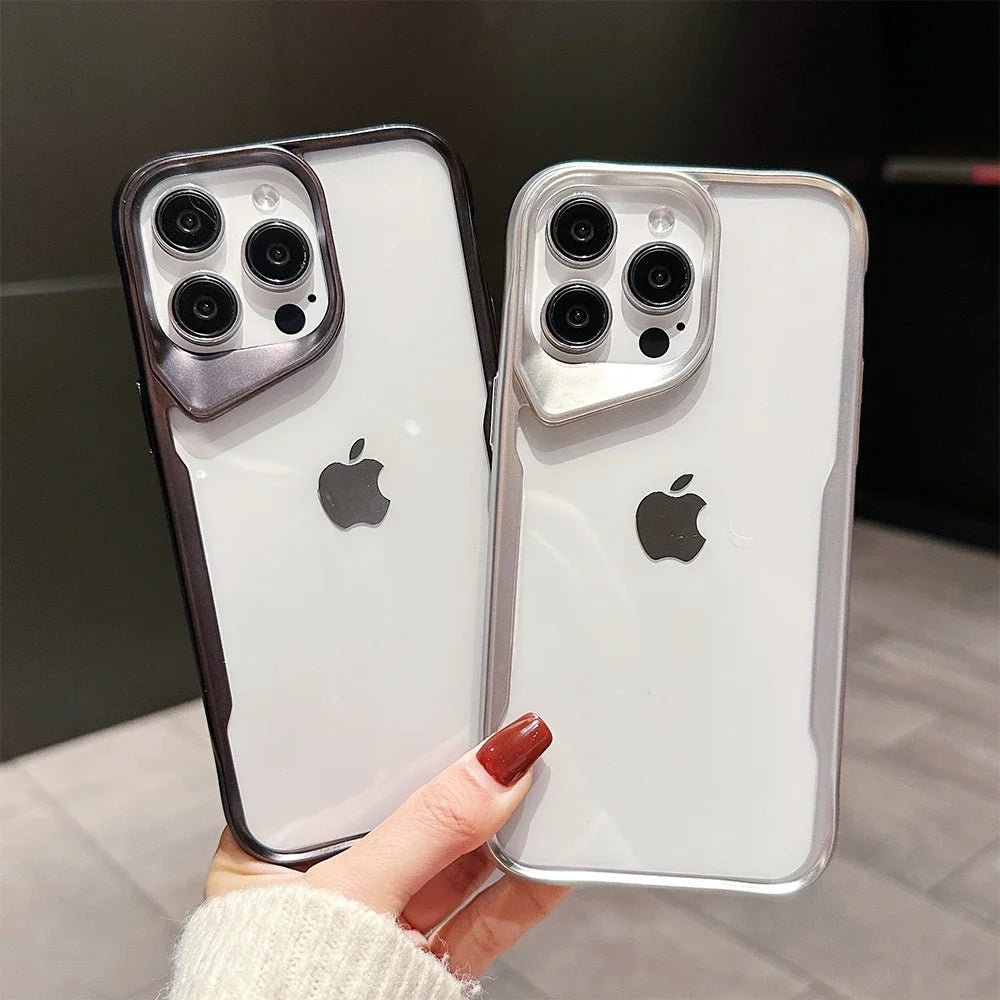 Plating Soft Frame Transparent Phone Case For iPhone 14 12 14 15 Pro Max 15Plus Electroplating Lens Protection Shockproof Cover - Image 5