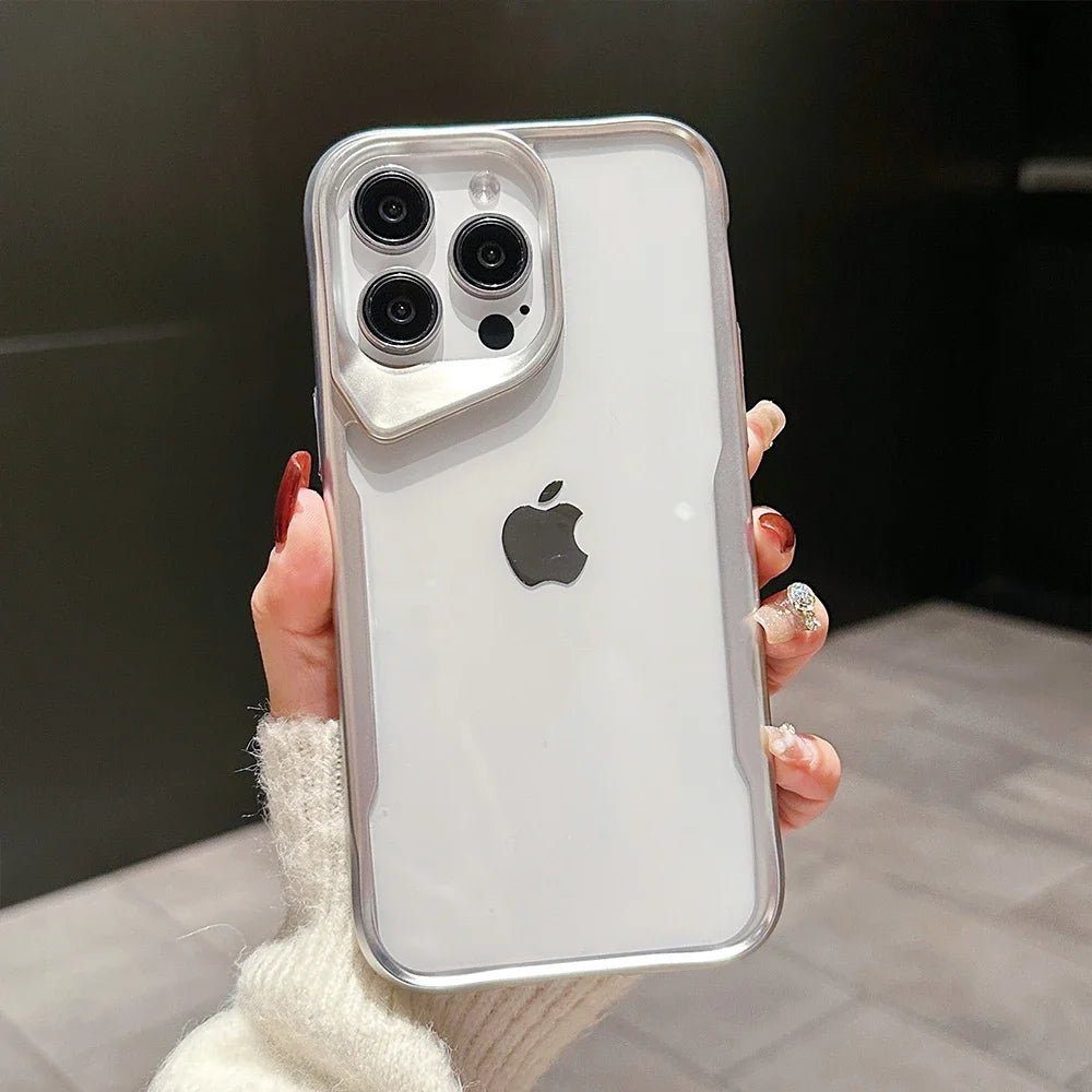 Plating Soft Frame Transparent Phone Case For iPhone 14 12 14 15 Pro Max 15Plus Electroplating Lens Protection Shockproof Cover - Image 8