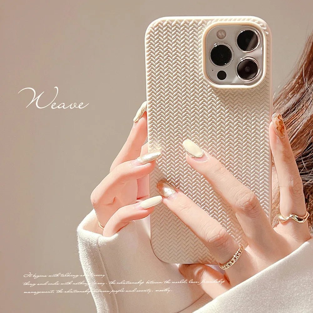 Knitted Fabric Look Phone Case for iPhone15 14 11 13 12 Pro Max X XS XR SE 7 8 Plus TPU Phone Case Cover New Products - Image 6