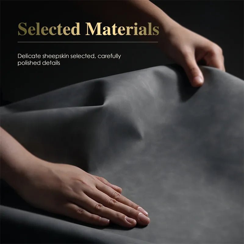 Sheepskin Leather Magnetic Case For Samsung Galaxy S23 S22 S21 FE S20 Plus Note 20 Ultra Coque Built-in Metal Plate Back Cover - Image 3