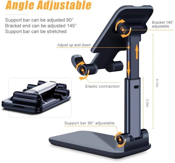 Smart Phone Desktop Tablet Holder Stand Cell Foldable Extend Desk Mobile Phone Support For iPhone iPad Samsung Huawei Xiaomi - Image 5