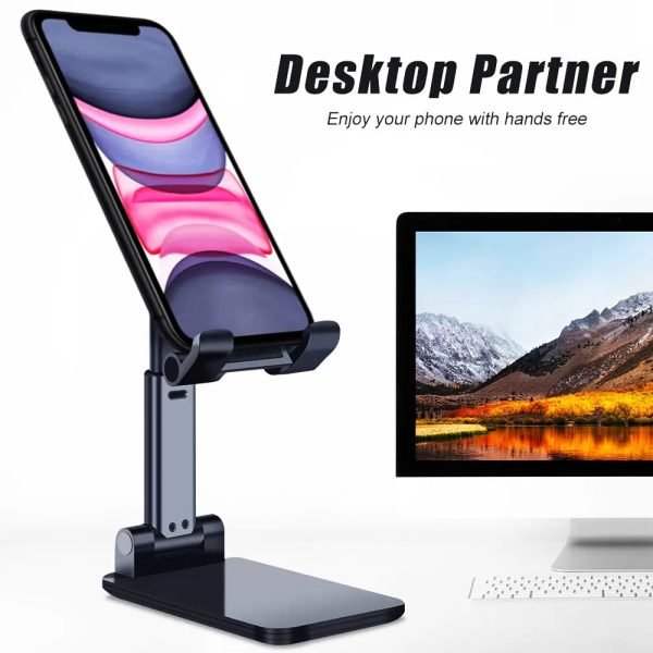 Smart Phone Desktop Tablet Holder Stand Cell Foldable Extend Desk Mobile Phone Support For iPhone iPad Samsung Huawei Xiaomi - Image 3