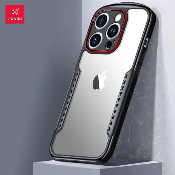 Xundd For iPhone 15 Pro Max Case For iPhone 15 Pro 15 Plus Airbag Shockproof Back Stripe Clear Shell with Heat Dissipation Vent - Image 9