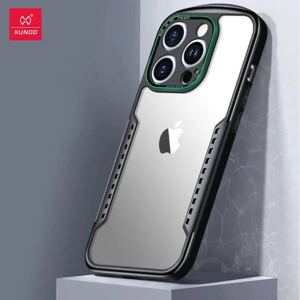 Xundd For iPhone 15 Pro Max Case For iPhone 15 Pro 15 Plus Airbag Shockproof Back Stripe Clear Shell with Heat Dissipation Vent - Image 8