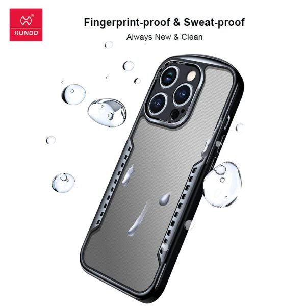 Xundd For iPhone 15 Pro Max Case For iPhone 15 Pro 15 Plus Airbag Shockproof Back Stripe Clear Shell with Heat Dissipation Vent - Image 5